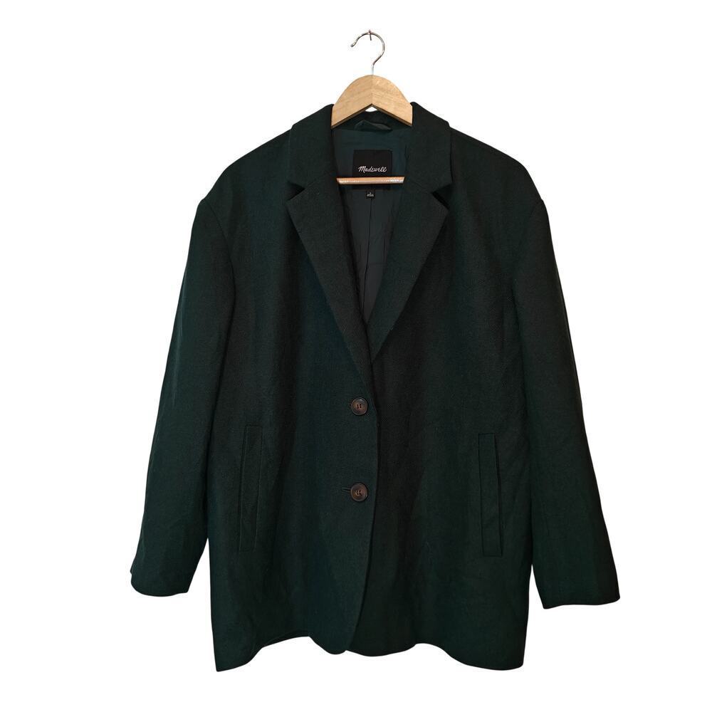 Madewell Forest Green Wool Blend Blazer Jacket L